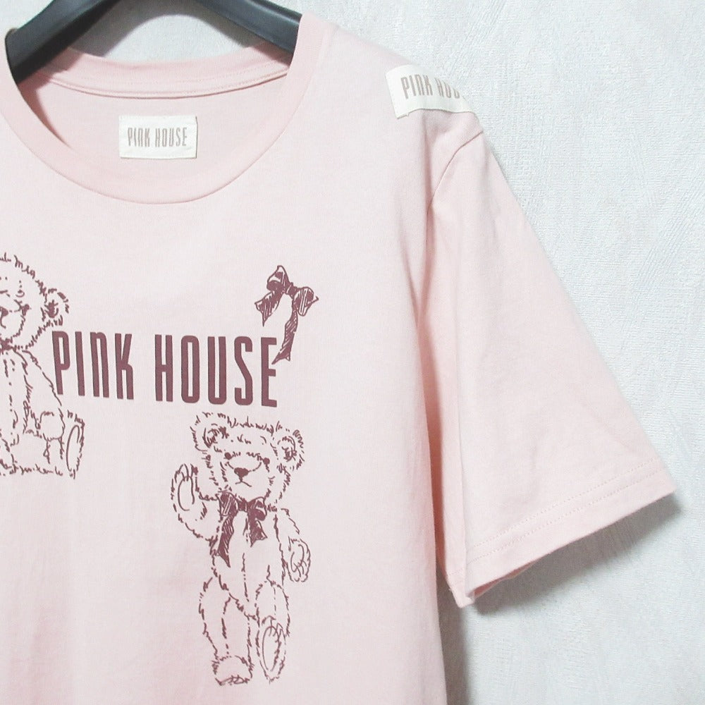 PINK HOUSE テディプリントパッチワークカットソー