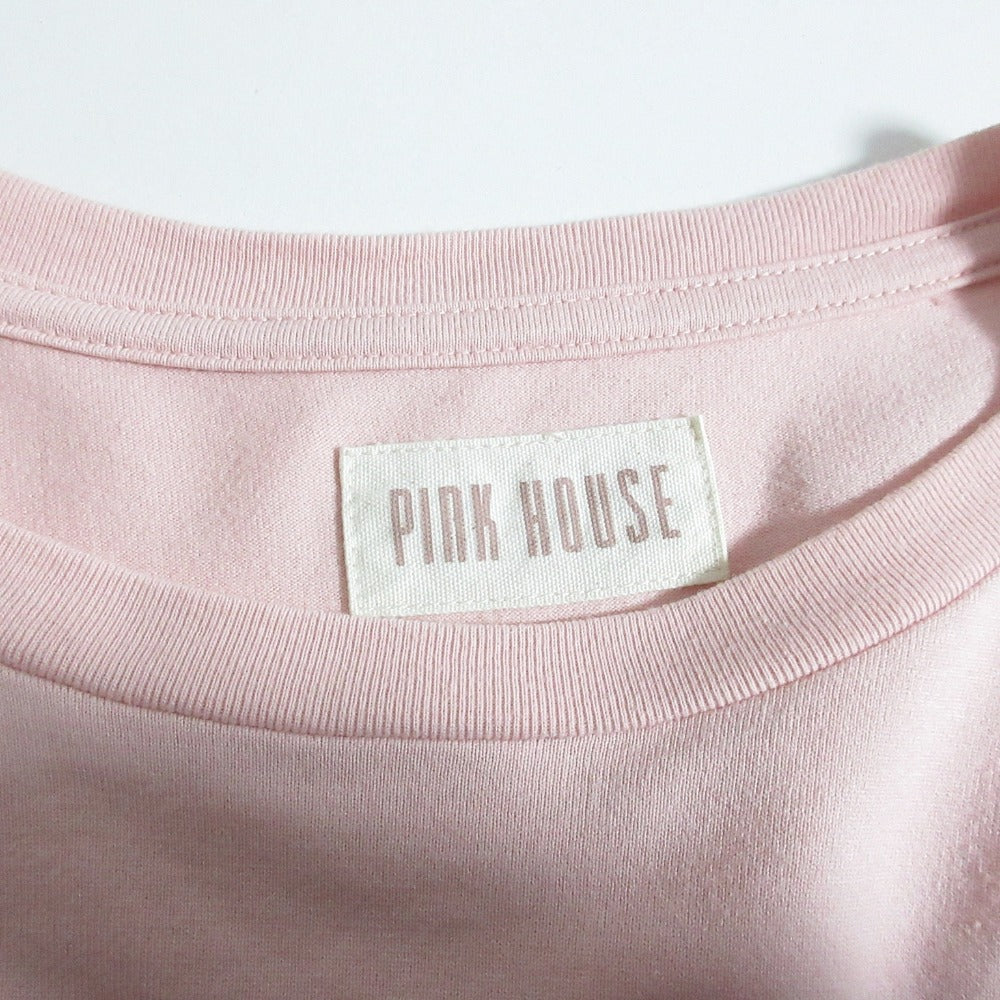 PINK HOUSE テディプリントパッチワークカットソー