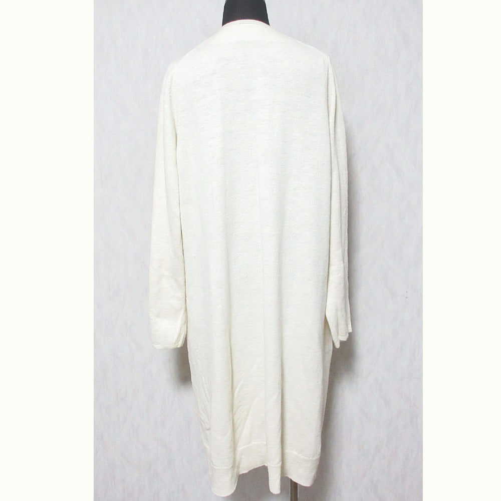 45R コットンリネン ロングニットコート