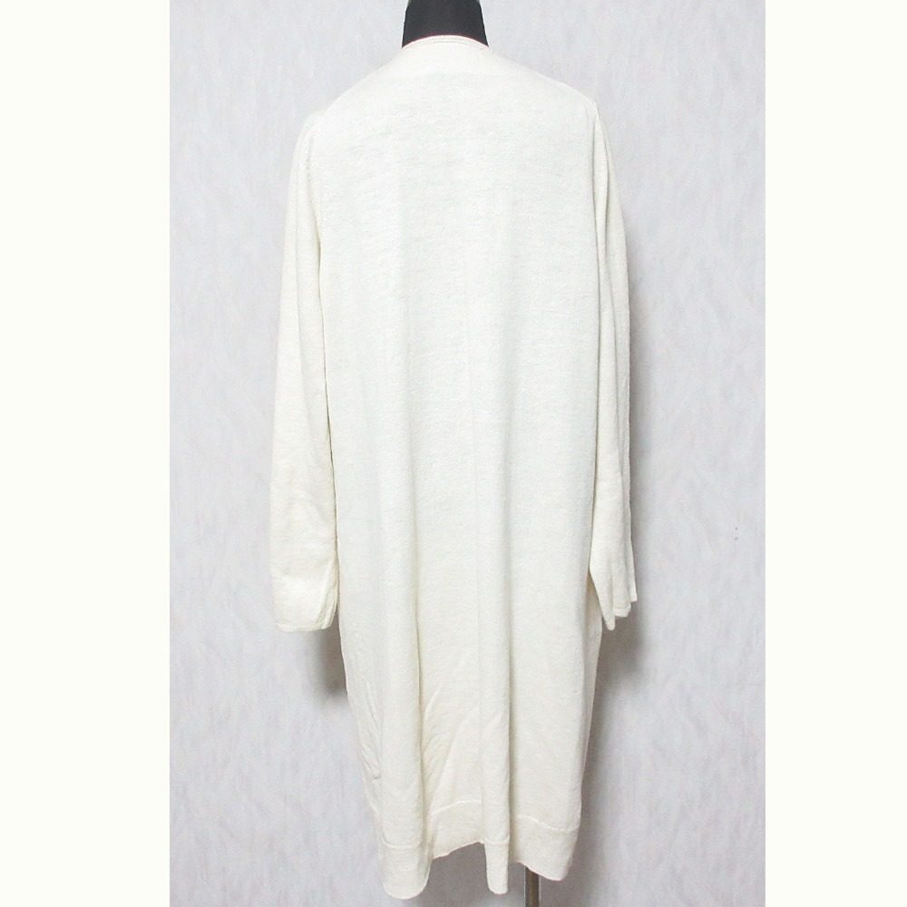 45R コットンリネン ロングニットコート