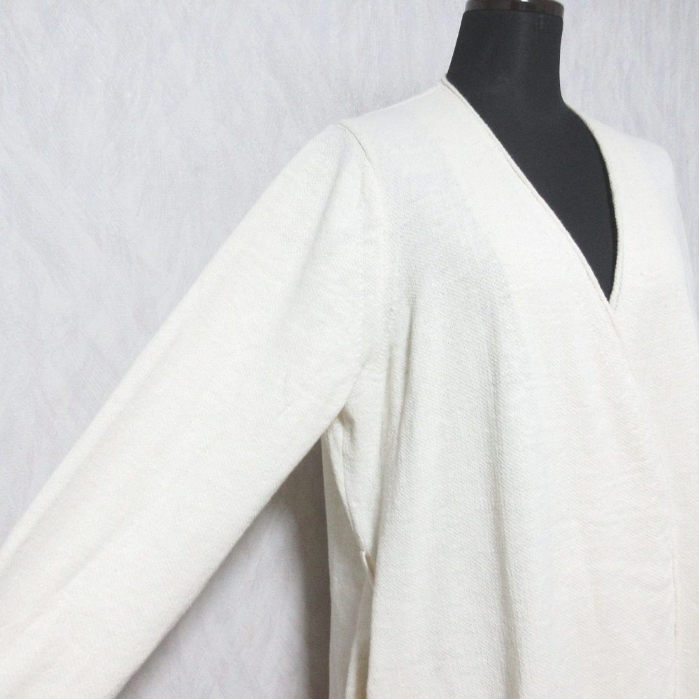45R コットンリネン ロングニットコート