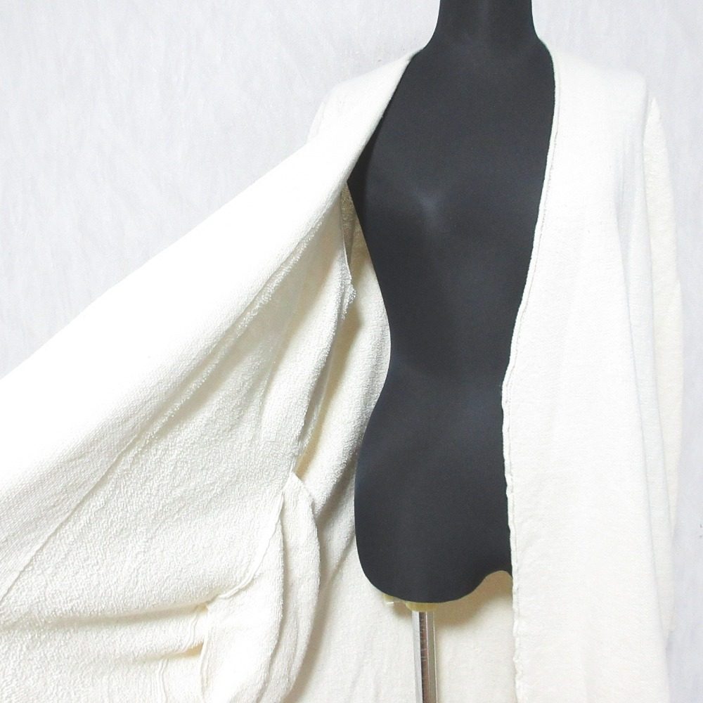 45R コットンリネン ロングニットコート