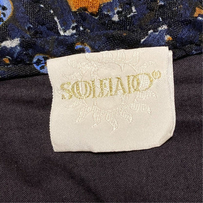 ソレイアード フラワーペイズリー ロングプリーツスカート