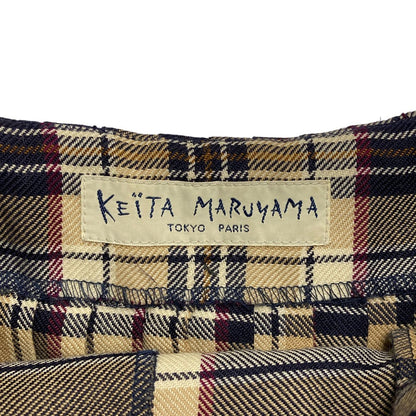 KEITA MARUYAMA ビーズ刺繍チェックプリーツスカート
