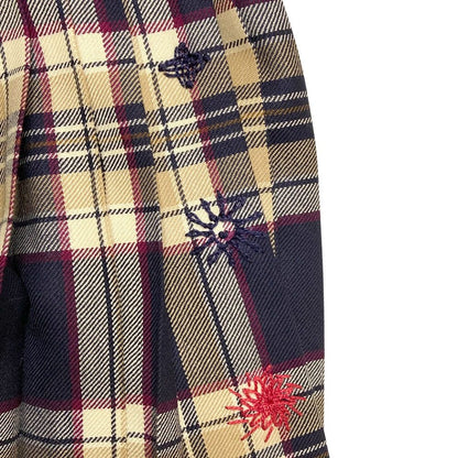KEITA MARUYAMA ビーズ刺繍チェックプリーツスカート