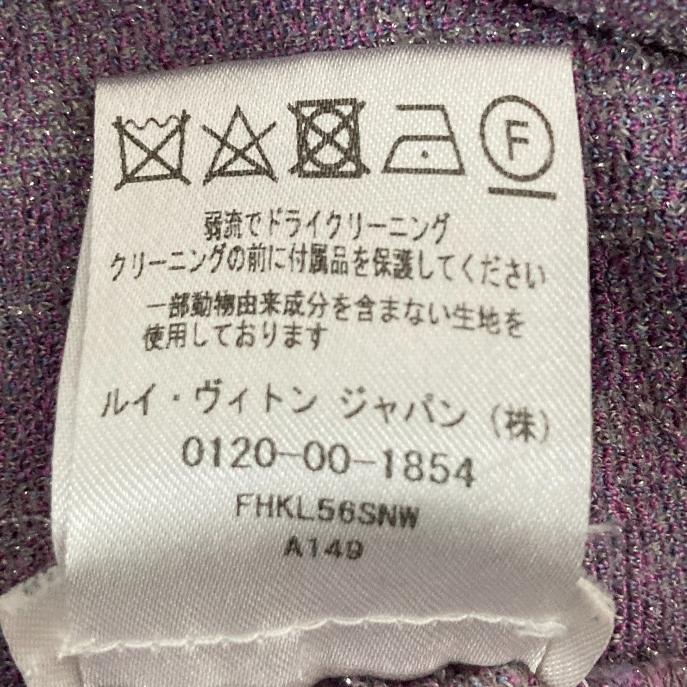 ルイヴィトン レザーパッチ ハイネックラメニットカットソー