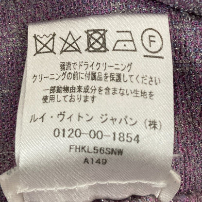 ルイヴィトン レザーパッチ ハイネックラメニットカットソー