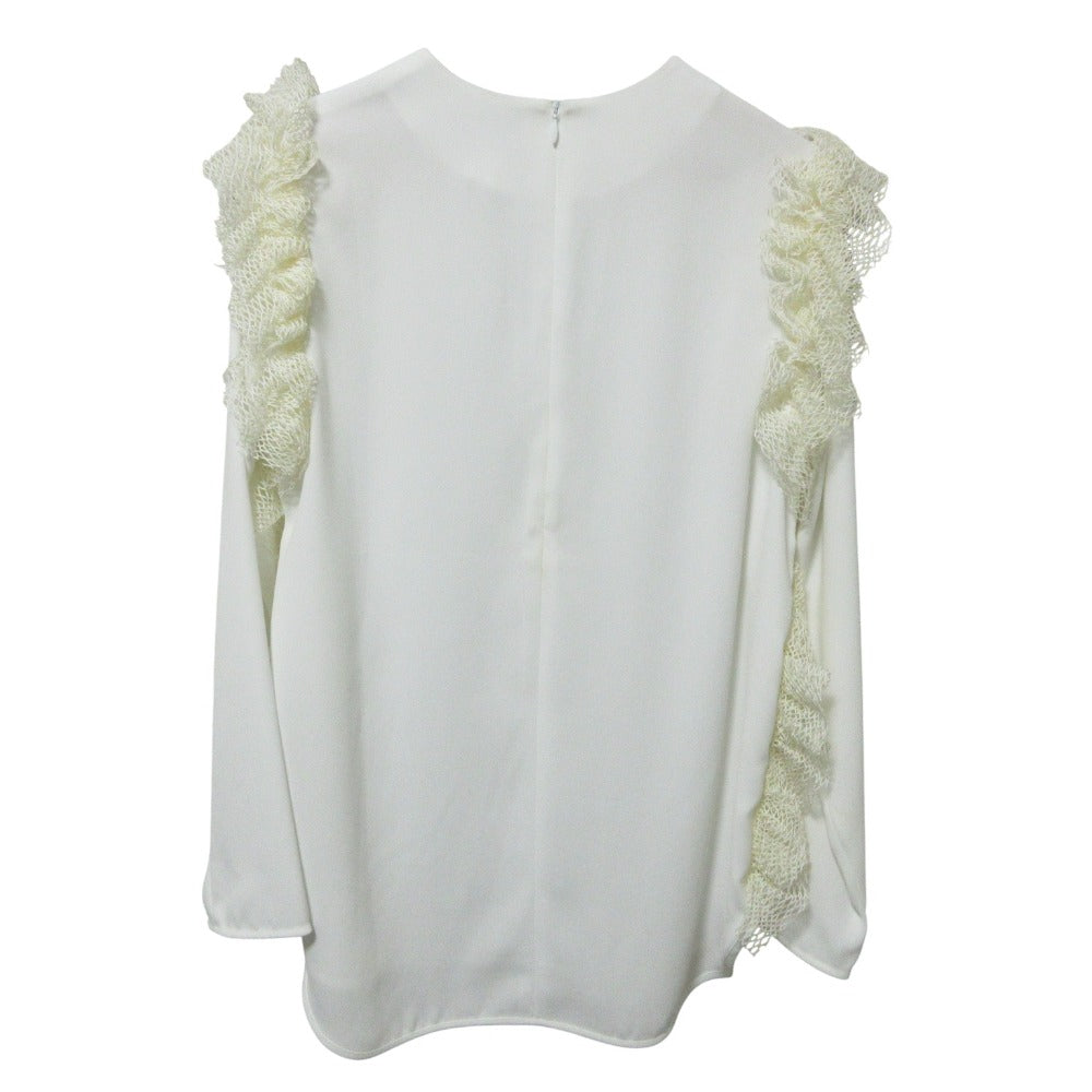 ヒューデイトゥイブニング サイドレースフリルブラウス