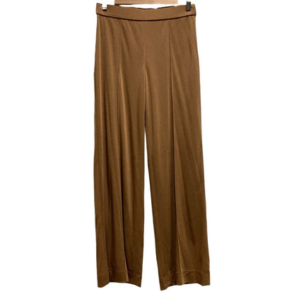 レオナール カンカンストレッチ ワイドストレートパンツ