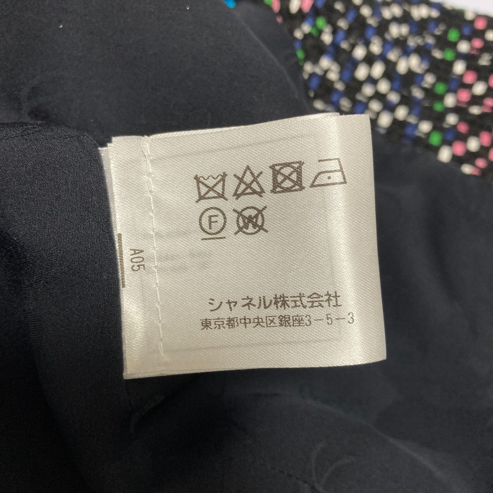 シャネル ココマークボタン マルチツイードジャケット
