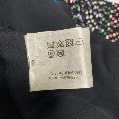 シャネル ココマークボタン マルチツイードジャケット