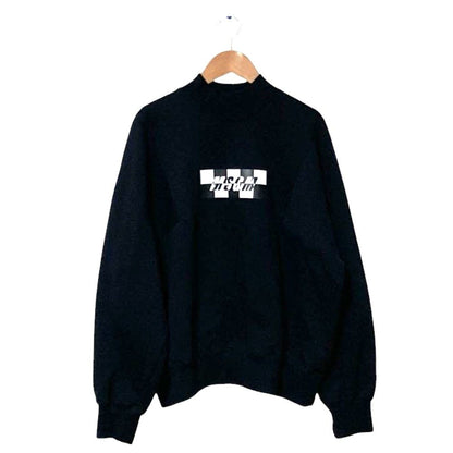 MSGM チェッカーロゴプリント コットン スウェット