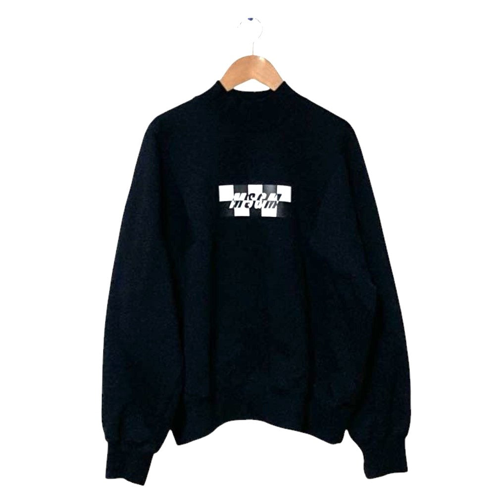MSGM チェッカーロゴプリント コットン スウェット