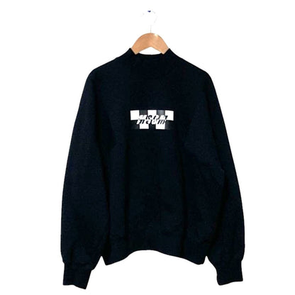 MSGM チェッカーロゴプリント コットン スウェット