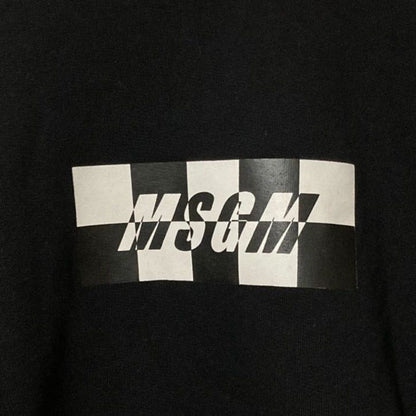 MSGM チェッカーロゴプリント コットン スウェット