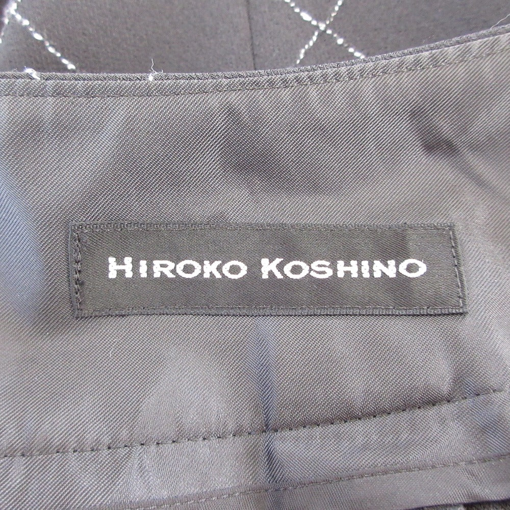 ヒロココシノ チェックサイドプリーツロングスカート