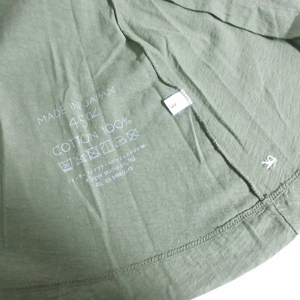 45R VネックショートスリーブTシャツ