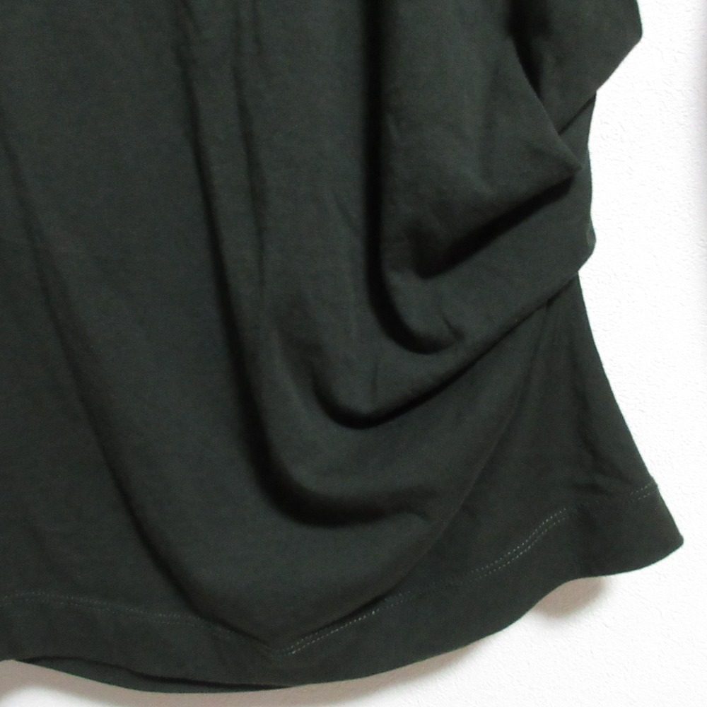 ドリスヴァンノッテン タックドレープアシンメトリー コットンTシャツ