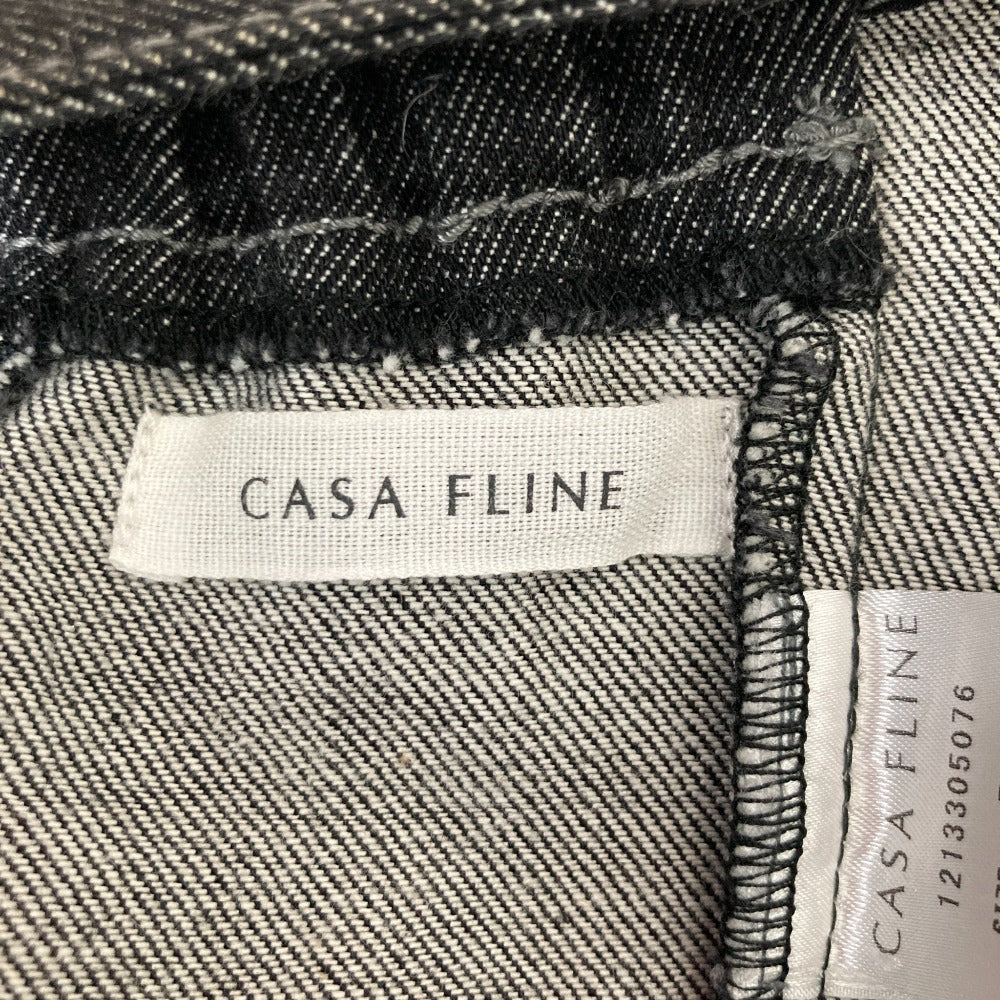 CASA FLINE プリーツドッキングデニムワンピース