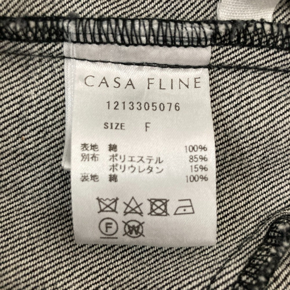 CASA FLINE プリーツドッキングデニムワンピース