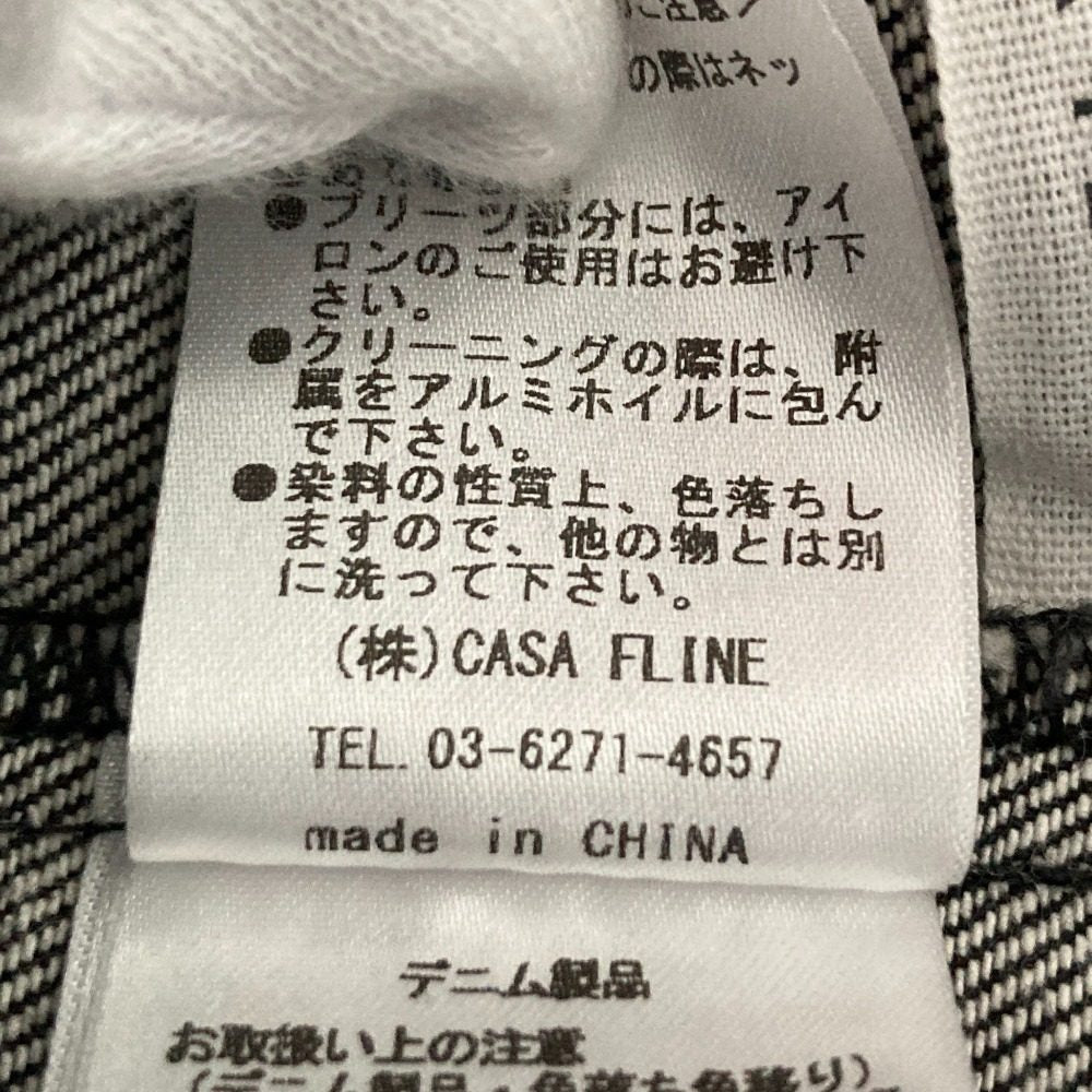CASA FLINE プリーツドッキングデニムワンピース