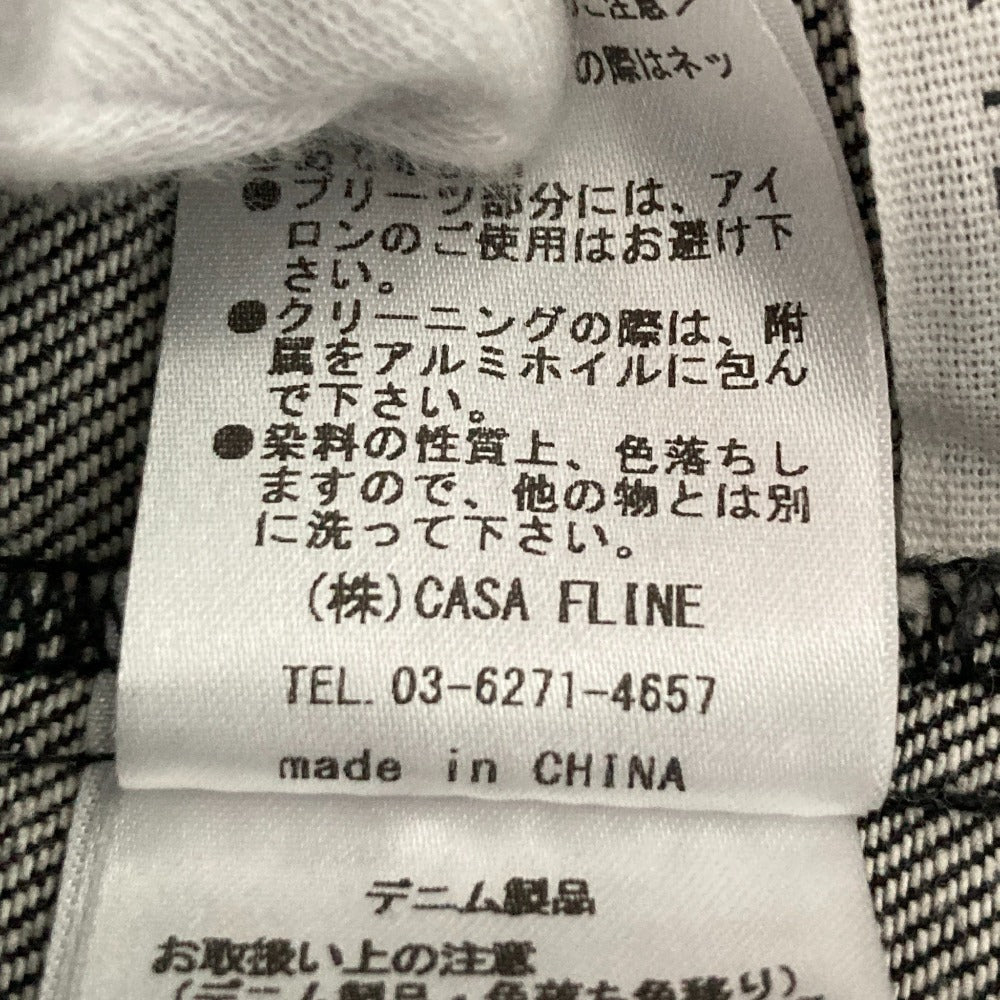 CASA FLINE プリーツドッキングデニムワンピース