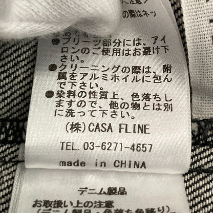 CASA FLINE プリーツドッキングデニムワンピース
