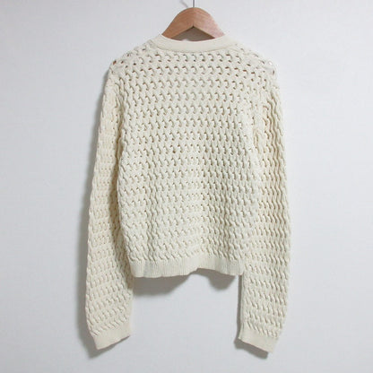 セオリー VNK CABLE CARDI ROUNDED COTTON ニットカーディガン コットン