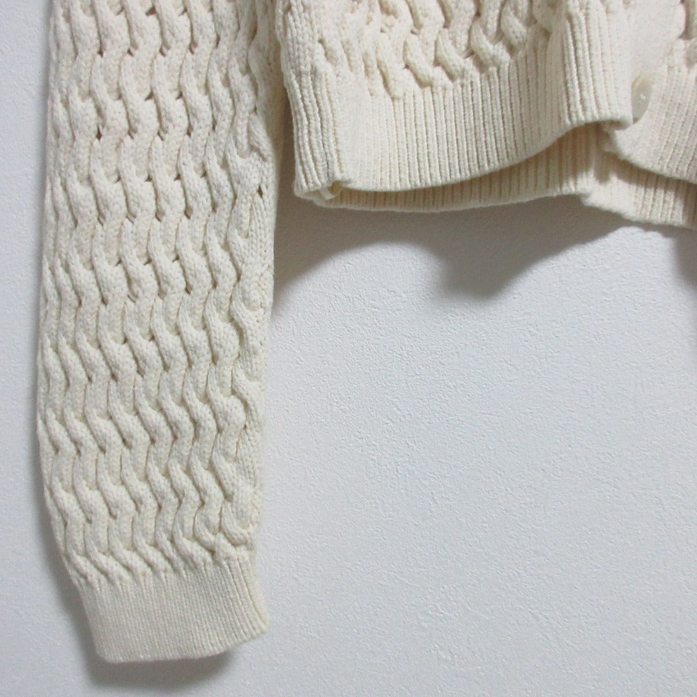 セオリー VNK CABLE CARDI ROUNDED COTTON ニットカーディガン コットン