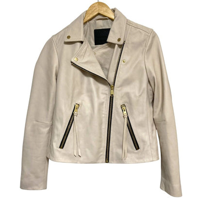 オールセインツ DALBY BIKER ラムレザー ジャケット