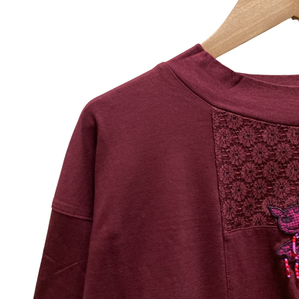 オレボレブラ 立体刺繍レースカットソー