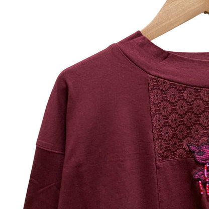 オレボレブラ 立体刺繍レースカットソー