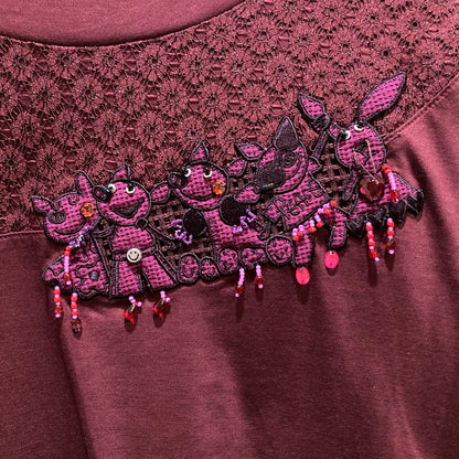 オレボレブラ 立体刺繍レースカットソー
