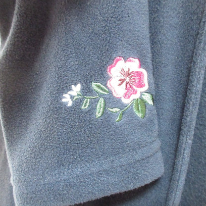 リサマリ フラワー刺繍フリースガウン