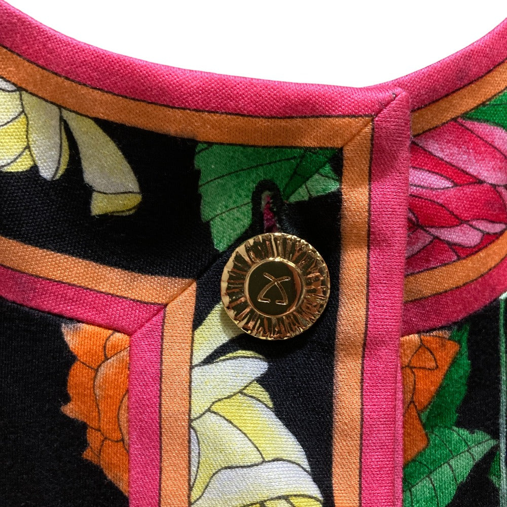 レオナール フラワープリントカーディガン