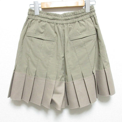 サカイ プリーツウールドッキングショートパンツ