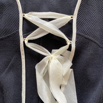 ホウガ lesson pullover ワッフルロングカーディガン