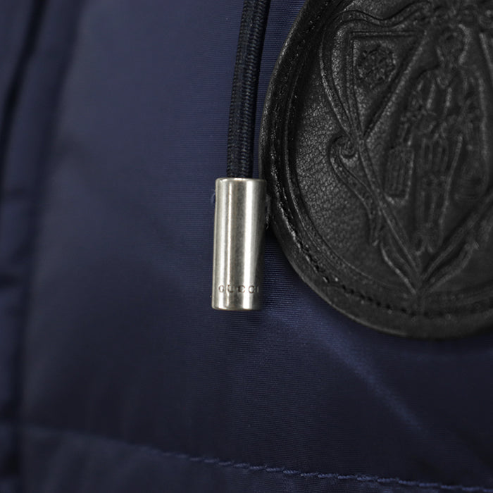 グッチ GGスプリーム レザー ダウンジャケット