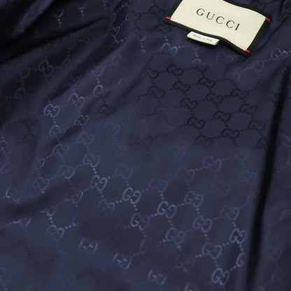 グッチ GGスプリーム レザー ダウンジャケット
