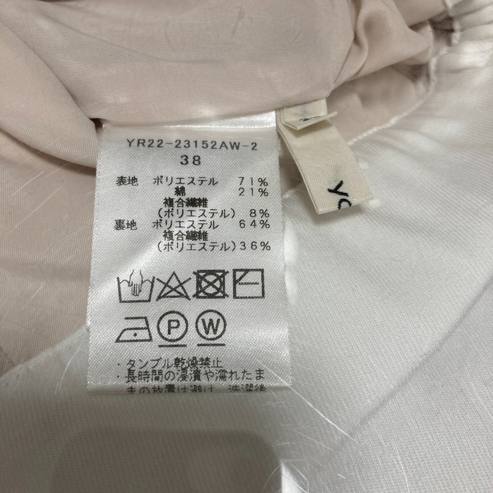 ヨリ サテンセンタープレスワイドパンツ