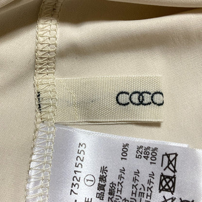 COCO DEAL ニットレイヤーサテンスリットシャツフレアワンピース