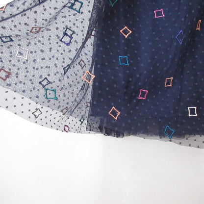 ダイアグラム 刺繍チュールマキシスカート