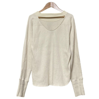 KURO MILITARY RIB OVERSIZED OPENED BACK L/S TEE