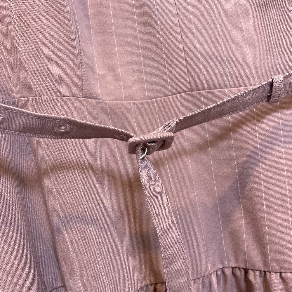 ハーリップトゥ Pin-Stripe Belted Flared Dress ワンピース