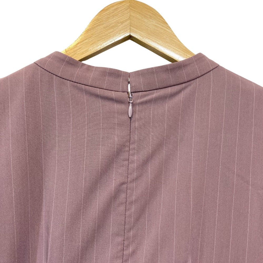 ハーリップトゥ Pin-Stripe Belted Flared Dress ワンピース