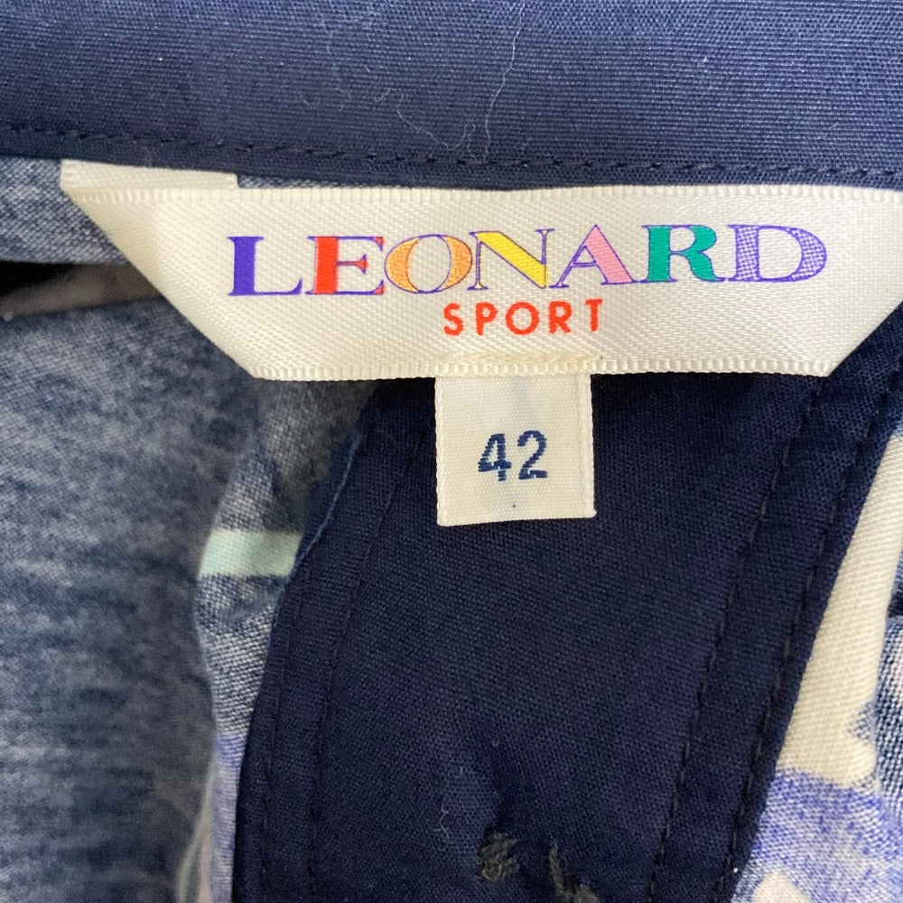 レオナールスポーツ アルファベット柄シャツワンピース