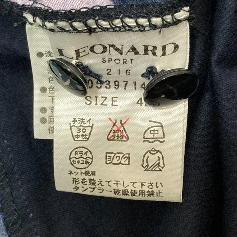 レオナールスポーツ アルファベット柄シャツワンピース