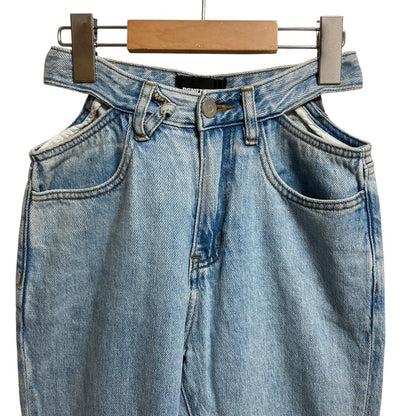 ドゥーノットタグ カットアウトデニムパンツ