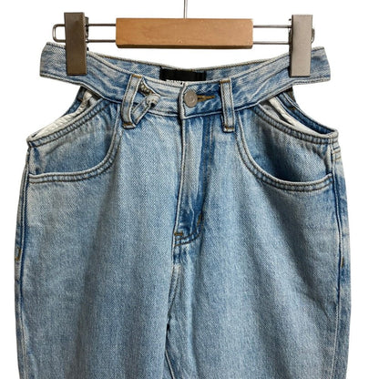 ドゥーノットタグ カットアウトデニムパンツ
