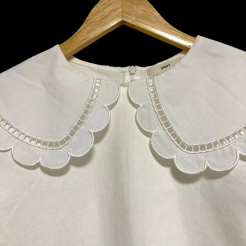 ヨリ スカラップカラーロンTee